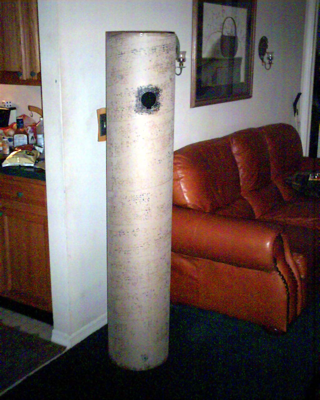 Sonotube-Sanded Interior Primed and Flocked with Krylon Ultra Flat Black-Ready for Epoxy Coat