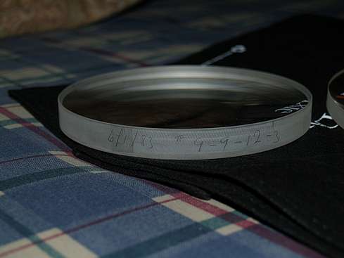 The flint element for the Jaegers 6" f/10 GJD Refractor - Side 1 - (Click to go to page)