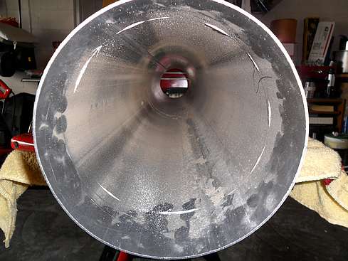 Main tube being cut to proper size - 7. (Click to go to page)