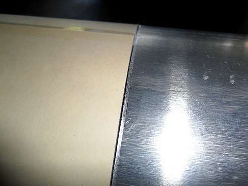 Dew Shield being cut to proper size - 2. (Click to go to page)