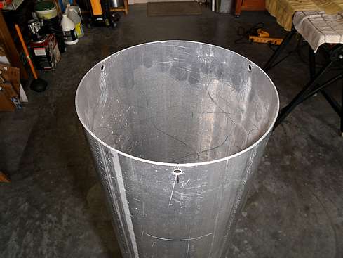 Filed final sized holes drilled in Main Tube to receive Lens Cell - 5 (Click to go to page)