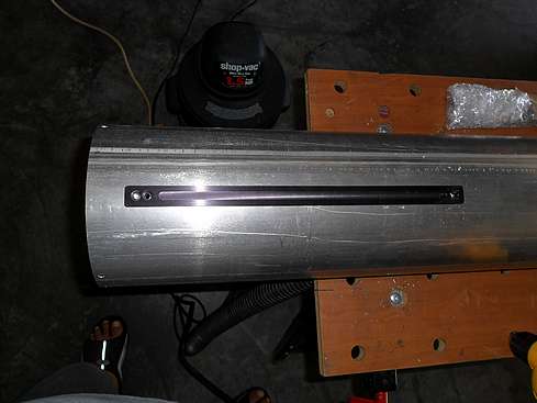 Test aligning Sliding Counterweight Bar to drilled holes in Main Tube - 1 (Click to go to page)