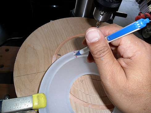 Tracing holes using onto other baffles using the first as a template - 37 (Click to go to page)