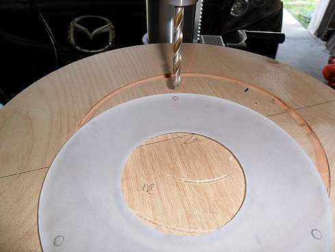 Getting ready to drill holes in the remaining baffles - 39 (Click to go to page)