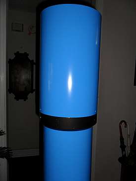 Main Tube, Dew Shield with Lens Cell test fitted after painting - close-up - 2 (Click to go to page)