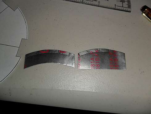 Cutting out of aluminum spacers - Step Six - 19 (Click to go to page)