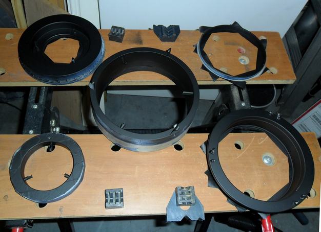 Flocked, curing, and outgassing of the Lens Cell and Focuser Backplate components. Click for enlarged view!
