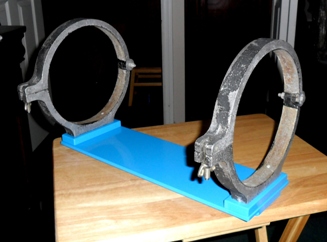 The Dovetail Plate with unfinished Cradle Rings and adapters.