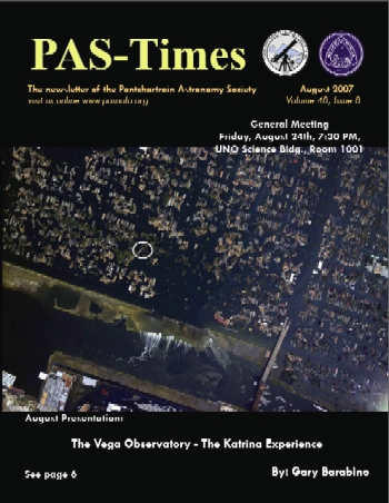 Click to view and/ or download the August 2007 issue of the PAS-Times, which covers Gary's story!