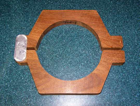 Cradle Rings made from Solid Teakwood with Aluminum Hinge Plates.