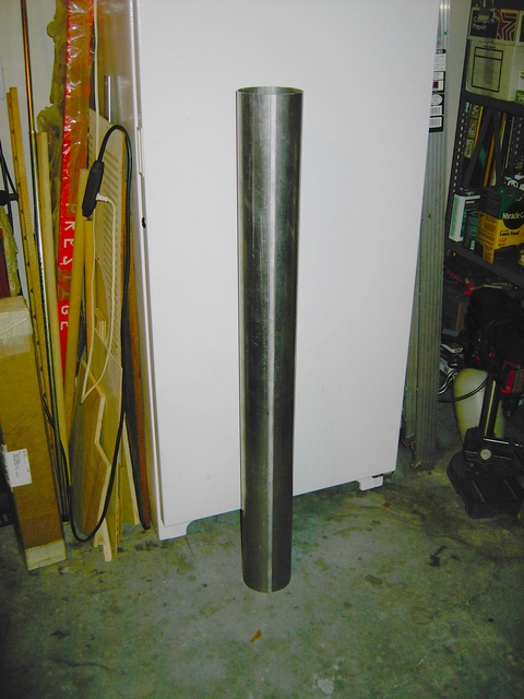 5"d x 48"l x .073"w Aluminum Tube (Main) purchased from Hastings Irrigation Pipe Company.
