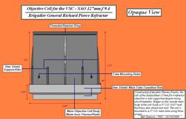 SurpluShed Mounted 127mm f/9.4 Refractor Objective (Opaque)