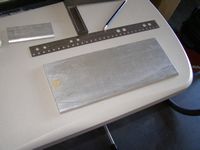 The rough cut 13"L x 4.5"W dovetail plate.