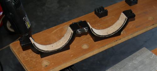 Chain links applied to join cradle ring halves.