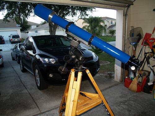 Completed Carton 100mm f/13 "Mary Dawson" refractor. (Close up)